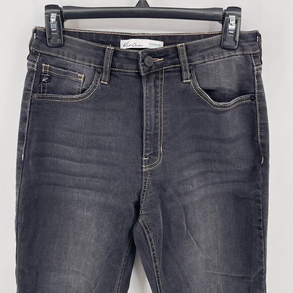 KanCan Sz 26 Muted Black Denim Joggers Jeans Pants High Rise Stretch Maurices - Picture 3 of 8